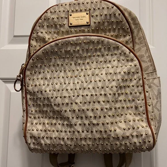 Michael Kors | Bags | Michael Kors Gold Studded Backpack  display picture 1
